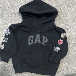 GAP Kids Black Hoodie with Fun Patches